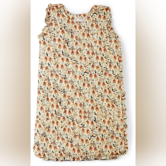 Kika Vargas Other - Kika Vargas Baby Quilted Ruffle Edge Floral Print Sleep Sack Wearable Blanket